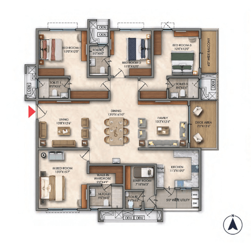 4 BHK Plan